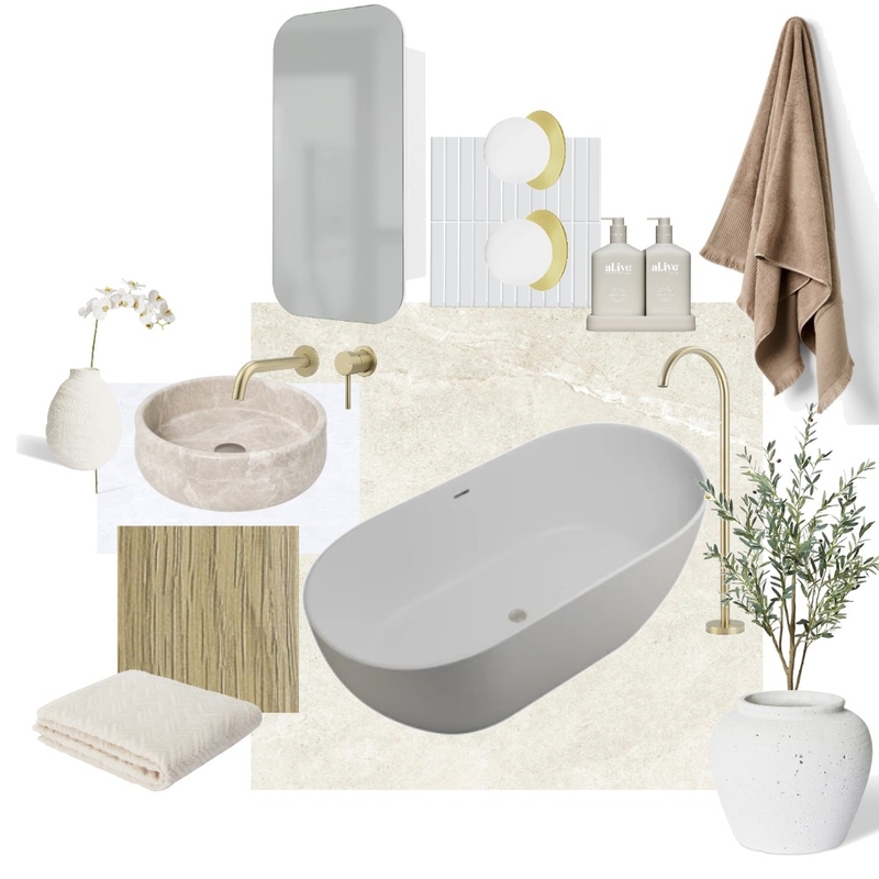 Ensuite Interior Design Mood Board by Project Abode