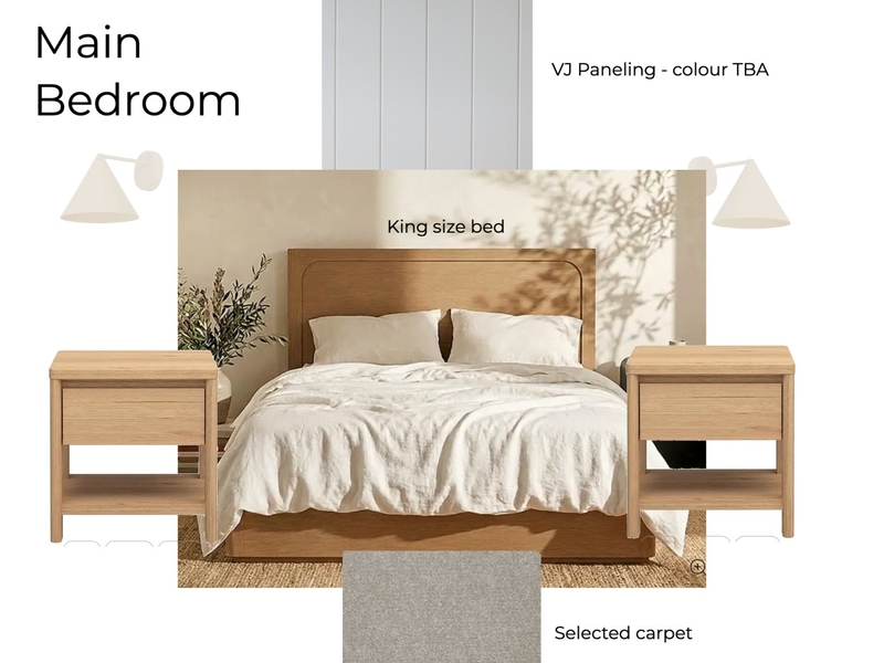 Mona Vale - Main Bedroom Interior Design Mood Board by Wealthhouse