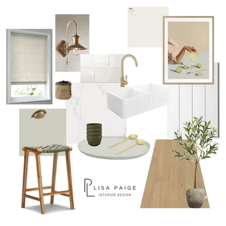 Modern Country Green Kitchen Moodboard Interior Design Mood Board by Lisa Paige Design on Style Sourcebook